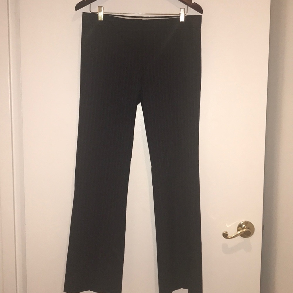 Theory gray and blue pinstripe dress pant